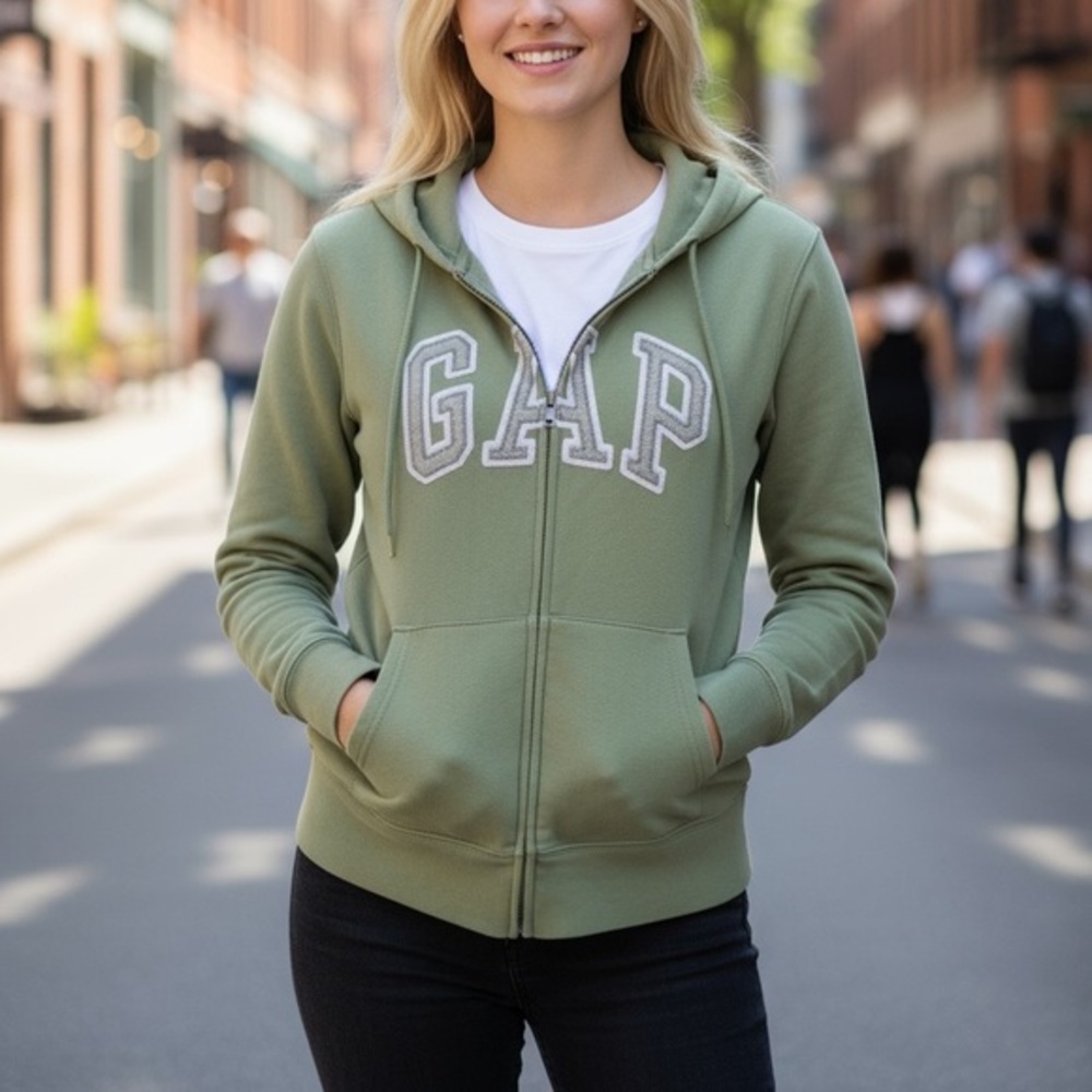 GAP Hoodie - Size XL, Olive Green 🧥